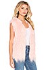 view 2 of 3 Pretty In Pink Faux Fur Vest in Pale Pink