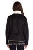 view 4 of 5 Always and Forever Biker Faux Shearling Jacket in Black & White