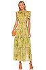 view 1 of 3 LANA ドレス in Chartreuse Abstract