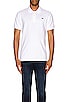 view 3 of 3 Navy Fox Patch Classic Polo in White