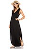 view 1 of 4 Henderson V Neck Dress with Slit in Black