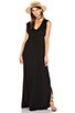 view 2 of 4 Henderson V Neck Dress with Slit in Black