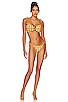 view 5 of 5 Tori Ties Bandeau Bikini top in Neon Plaid