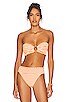 view 2 of 5 Tori Bandeau Bikini Top in Neon Stripe