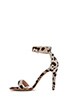 view 5 of 5 Ankle Strap Sandal with Fur in Leopard Pony