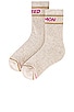 view 3 of 4 Baby Steps Socks in Speed Demon Pink & Gold