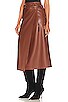 view 3 of 5 The It's-A-Wrap-Midi Skirt in Friar Brown