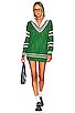view 4 of 4 Cassandra Sweater Dress in Green & White