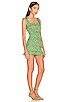 view 2 of 3 Despina Ruched Mini Dress in Green Floral