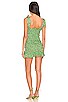 view 3 of 3 Despina Ruched Mini Dress in Green Floral