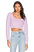 view 1 of 4 Kimberly Fuzzy Crop Sweater in Lavender