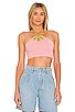 view 1 of 4 Skye Cut Out Top in Green & Pink