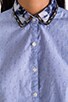 view 7 of 8 Button Down Shirt with Embellished Collar in Blue