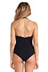 Underwire Scallop Maillot One Piece, view 4, click to view large image.