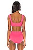 view 4 of 5 Reversible Palm Springs Sporty Bikini Top in Pink Gingham & Pink