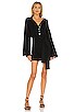 view 1 of 3 Arie Ribbed Cashmere Blend Henley Sweater Dress in Black