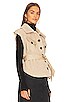 view 3 of 5 Frankie Sherpa Coated Canvas Vest in French Beige Combo