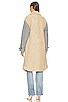 view 4 of 5 Reese Sherpa Wool Overcoat in Grey Wool Beige Combo