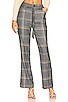 view 1 of 4 Lennon Lightweight Flannel Flare Pant in Fog Grey Plaid