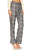 view 2 of 4 Lennon Lightweight Flannel Flare Pant in Fog Grey Plaid