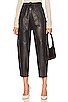 view 1 of 4 Stevie Barrel Leg Leather Pant in Chocolate