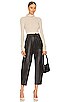 view 4 of 4 Stevie Barrel Leg Leather Pant in Chocolate