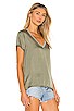 June Sateen V Neck Top, view 2, click to view large image.