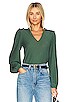 view 1 of 4 Dolly Smocked Shoulder Top in Evergreen