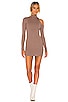 view 1 of 5 Moira Cut Out Dress in Mocha