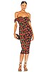 view 1 of 3 Robin Midi Dress in Black & Red Floral in Black & Red Floral