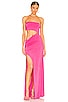 view 1 of 3 Lotte Gown in Hot Pink
