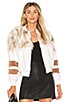 view 1 of 4 The Bella Faux Fur Bomber in Ivory & Blush