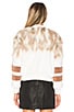 view 3 of 4 The Bella Faux Fur Bomber in Ivory & Blush