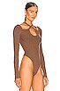 view 3 of 5 Tezo Knit Bodysuit in Rich Umber
