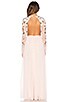 view 4 of 6 Floral Cluster Embellished Gown in Ballet Pink