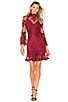 view 1 of 3 Octavia Button Dress in Burgundy
