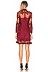 view 3 of 3 Octavia Button Dress in Burgundy