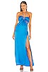 view 1 of 3 Mieta Gown with U-Bar and Straps in Electric Blue