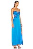 view 2 of 3 Mieta Gown with U-Bar and Straps in Electric Blue