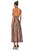 view 3 of 3 Aline Cross Over Halter Midi Dress with Side Gather in Water Snake Print