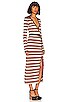 view 2 of 3 Serilda Collar Midi Dress in Rose Multi Stripe