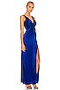 view 2 of 5 Silvina Wrap Cut Out Gown in Sapphire