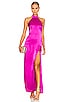 view 4 of 4 Ramina Halter Neck Gown in Ruby