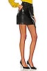 Gabriella Vegan Leather Asymmetric Mini Skirt, view 2, click to view large image.
