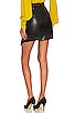 view 3 of 4 Gabriella Vegan Leather Asymmetric Mini Skirt in Black