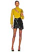 view 4 of 4 Gabriella Vegan Leather Asymmetric Mini Skirt in Black