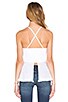 view 3 of 3 Cotton Double Peplum Cami in White