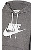 view 3 of 5 Club Graphic Pullover Hoodie in Charcoal Heather & White