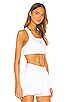 view 2 of 4 Medium Pad Sports Bra in White & Black