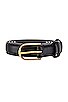 view 3 of 3 Jane Belt in Black & Shiny Brass